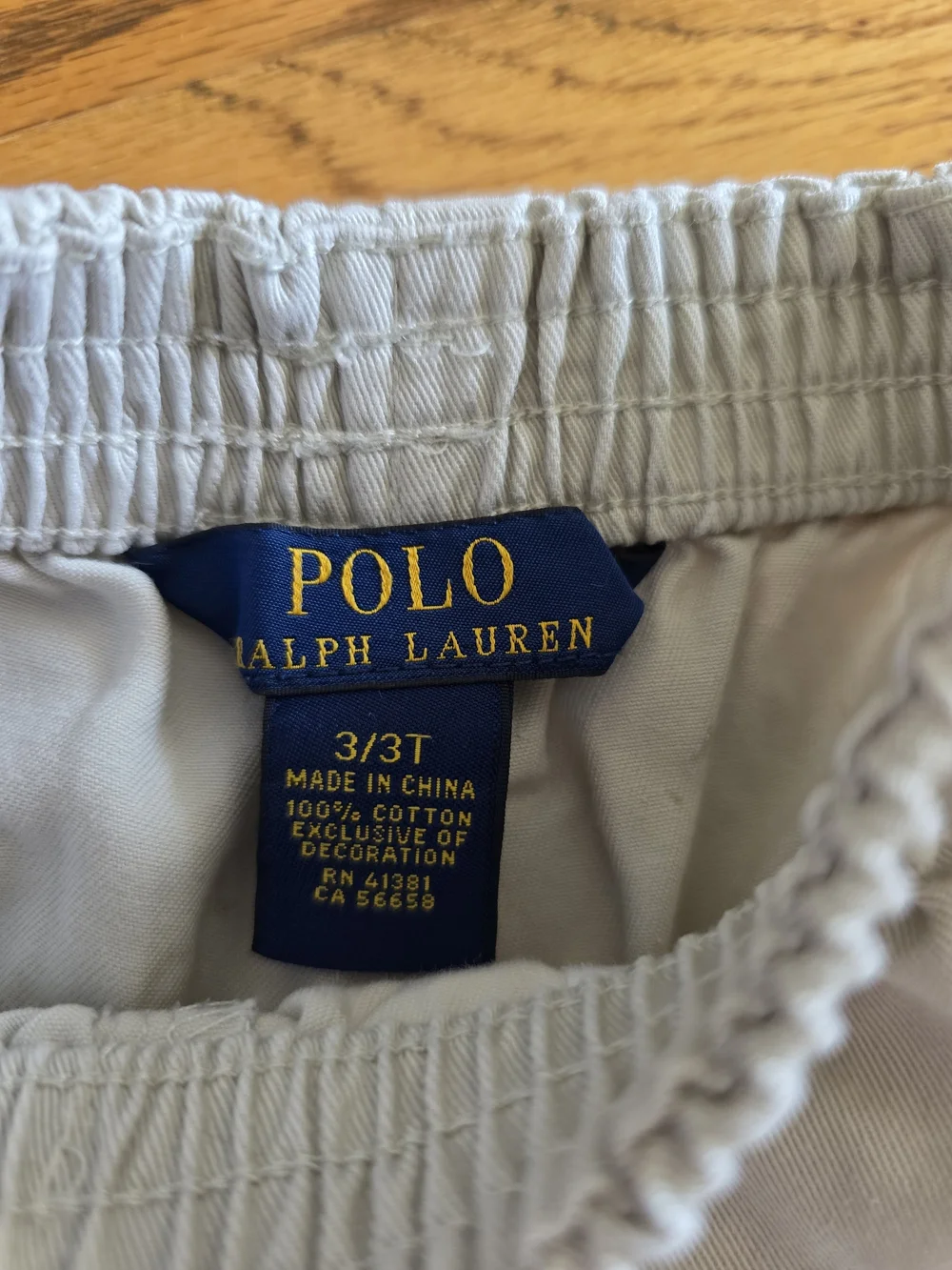 Ralph Lauren Light Gray Kids Pull-On Shorts with Polo Pony